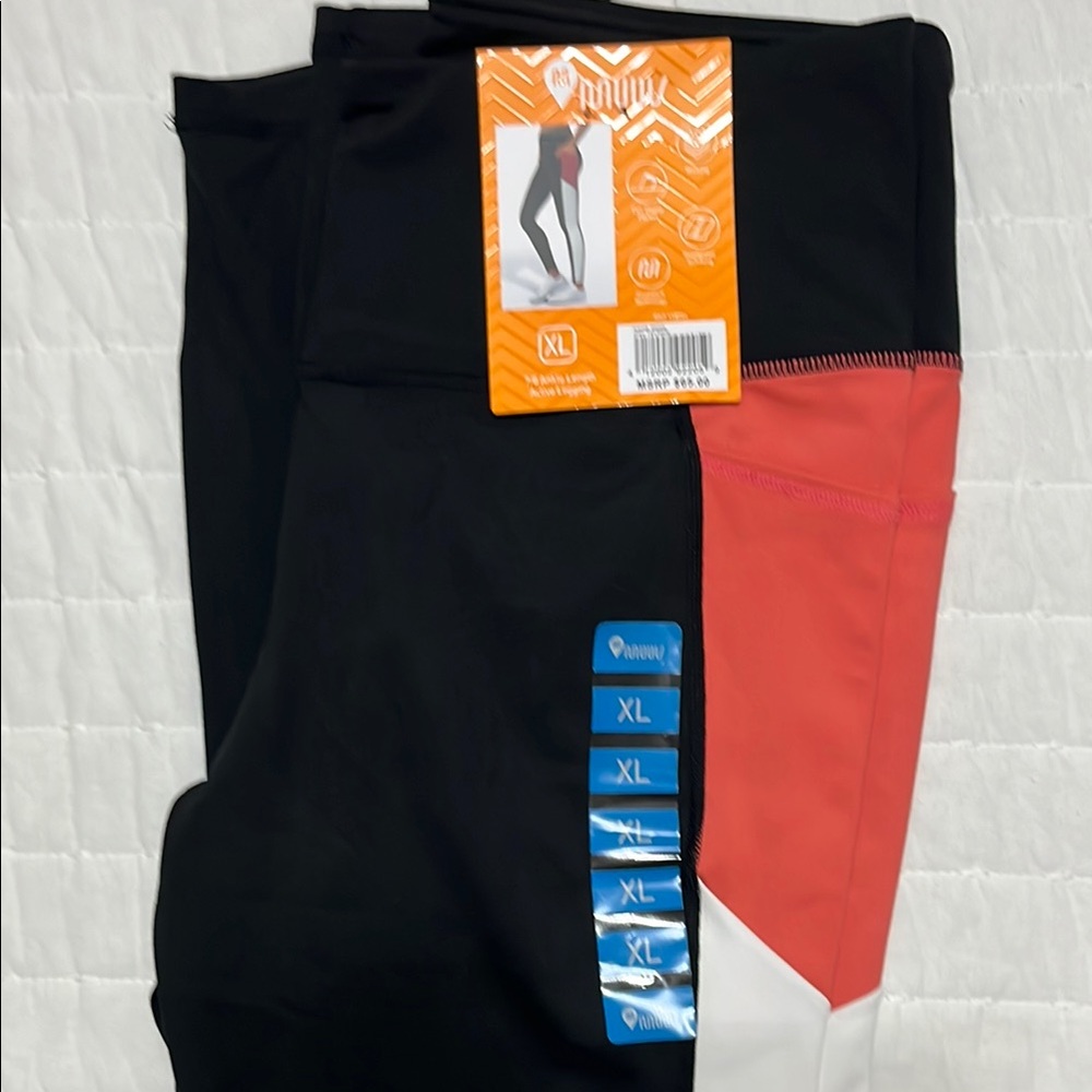 Nui Kids Black and Red Leggings